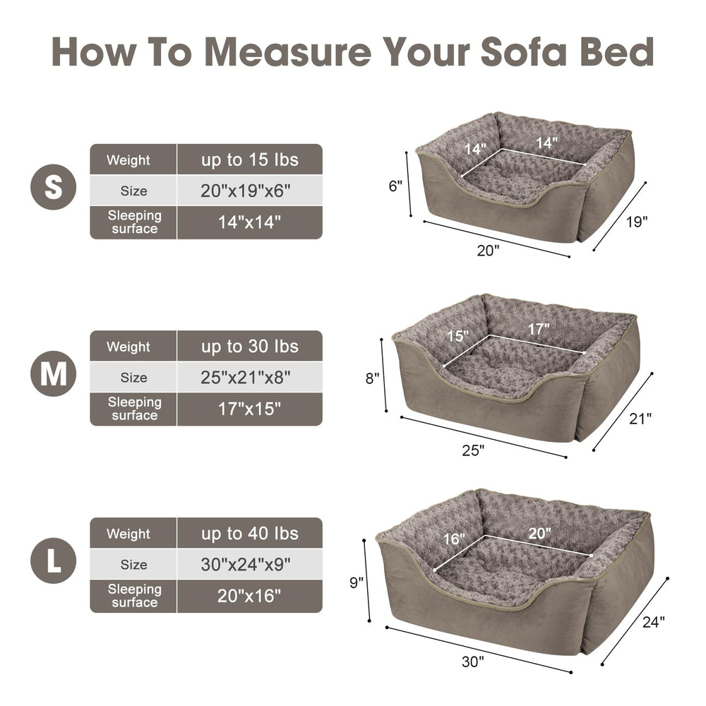 JOEJOY Rectangle Dog Bed in crate demonstrates versatile placement