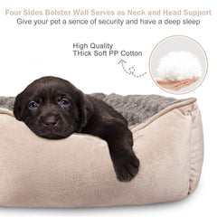 JOEJOY Rectangle Dog Bed non-slip bottom keeps bed stable on tile or wood floors