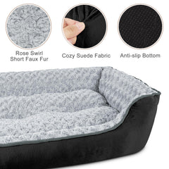 Non-slip bottom keeps the JOEJOY bed steady on hardwood floors.