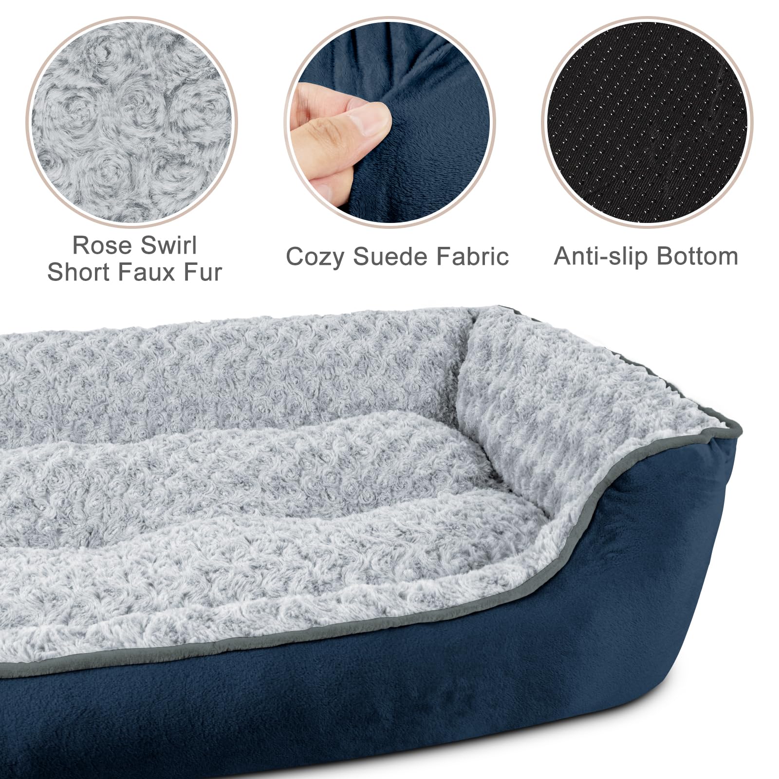 JOEJOY non-slip bottom keeps the bed steady on tile and hardwood floors