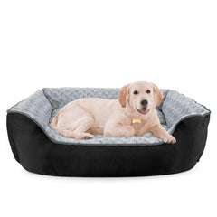 JOEJOY rectangle dog bed with supportive design for comfort and neck support.
