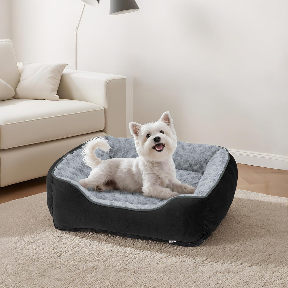 JOEJOY rectangle dog bed: versatile use in crate, sofa, car.