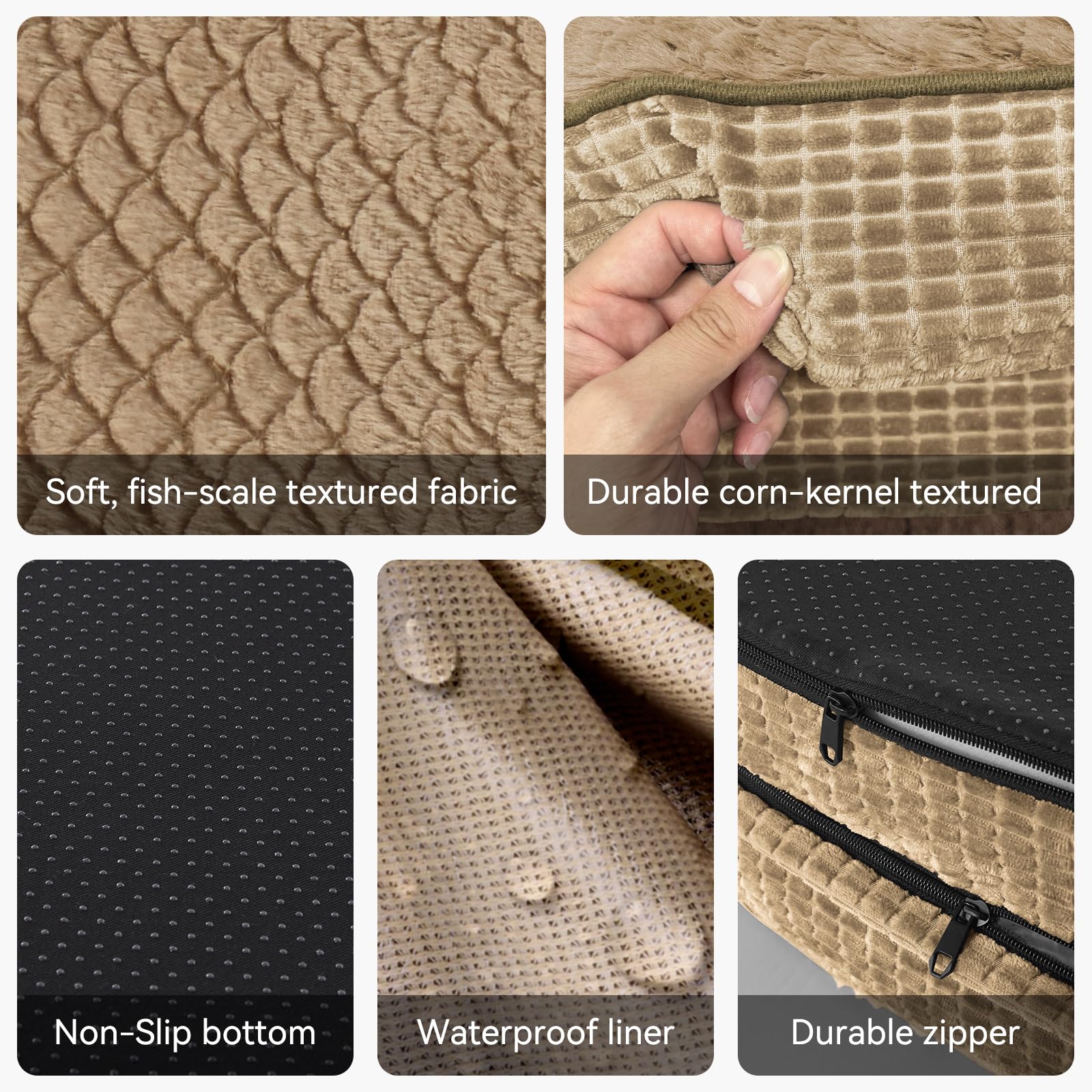 JOEJOY removable cover with double zipper for easy machine washing