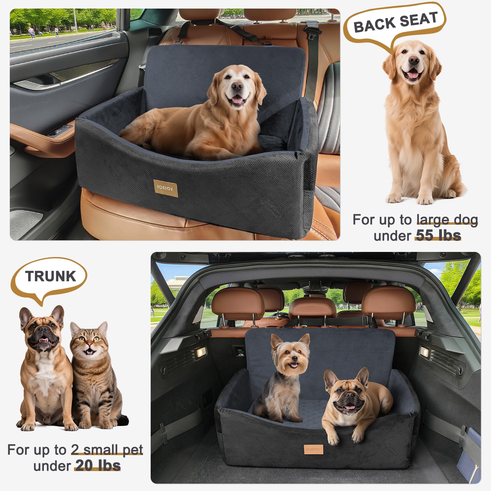 JOEJOY removable cover is easy to clean after trips.