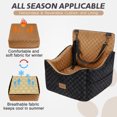 JOEJOY safety belts and non-slip base securing the booster during travel