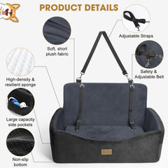 JOEJOY built in safety belts keep your dog's harness secure on trips.