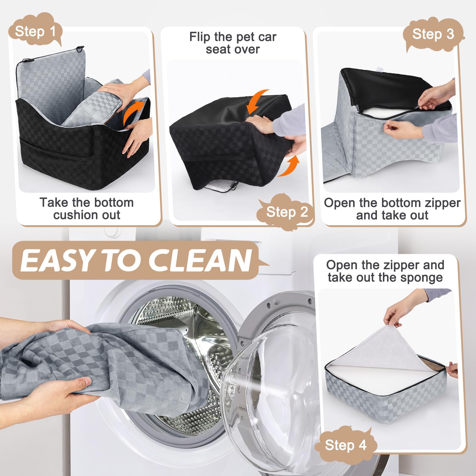 JOEJOY versatile dog bed for home outdoors or tent with side pockets