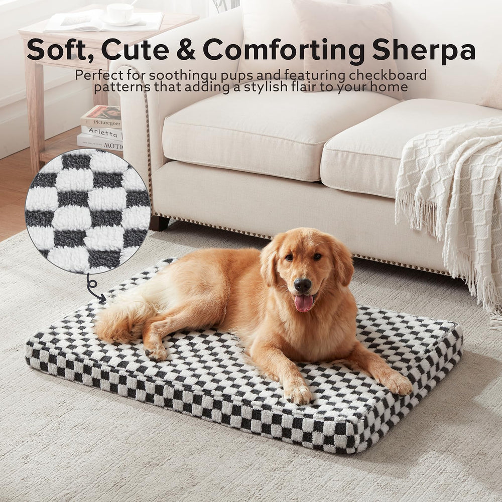 JOEJOY XL dog bed plush Sherpa top view for cozy comfort