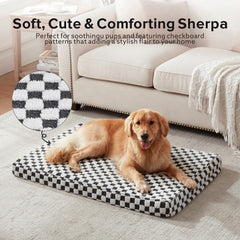 JOEJOY XL dog bed plush Sherpa top view for cozy comfort