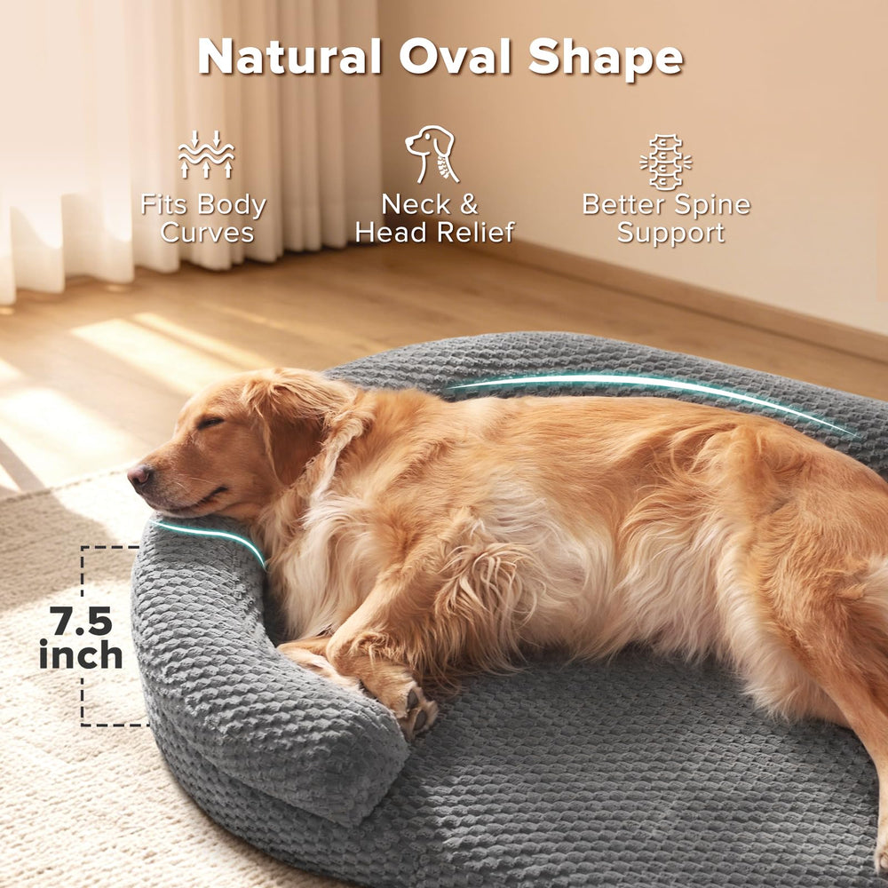 JOEJOY XL egg crate foam core eases pressure for comfortable naps.