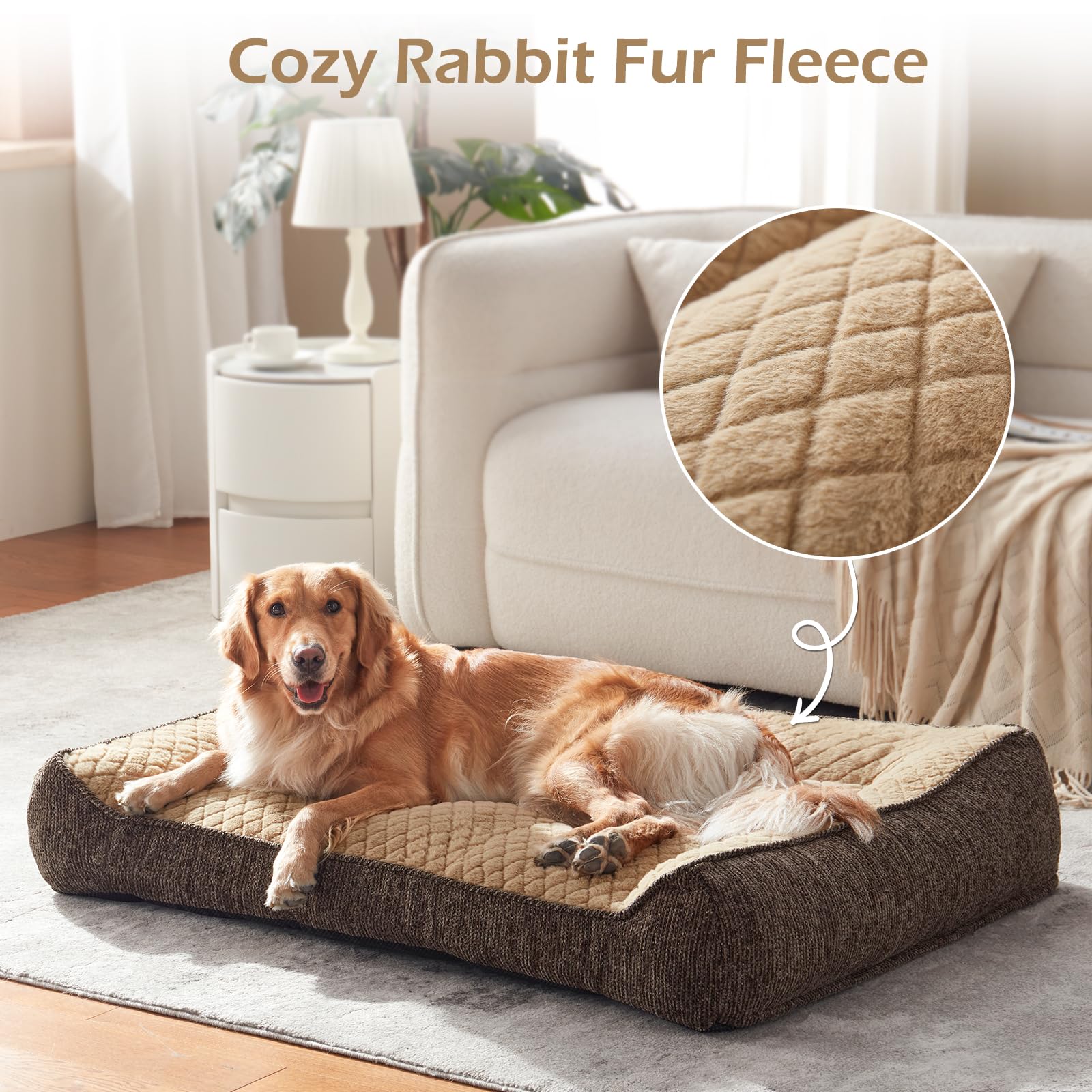 JOEJOY XL bed side view highlights thick cushioning for comfort during naps