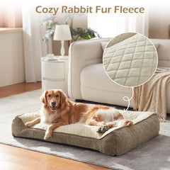 JoeJoy XL Orthopedic Dog Bed side view shows plush surface and sturdy sides