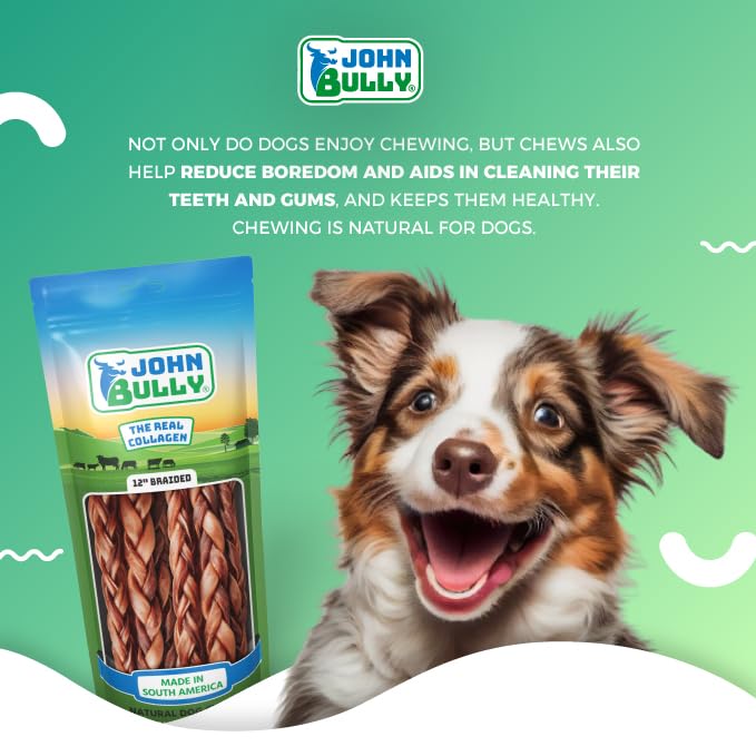 John Bully collagen for dogs highly digestible formula for easy chewing.