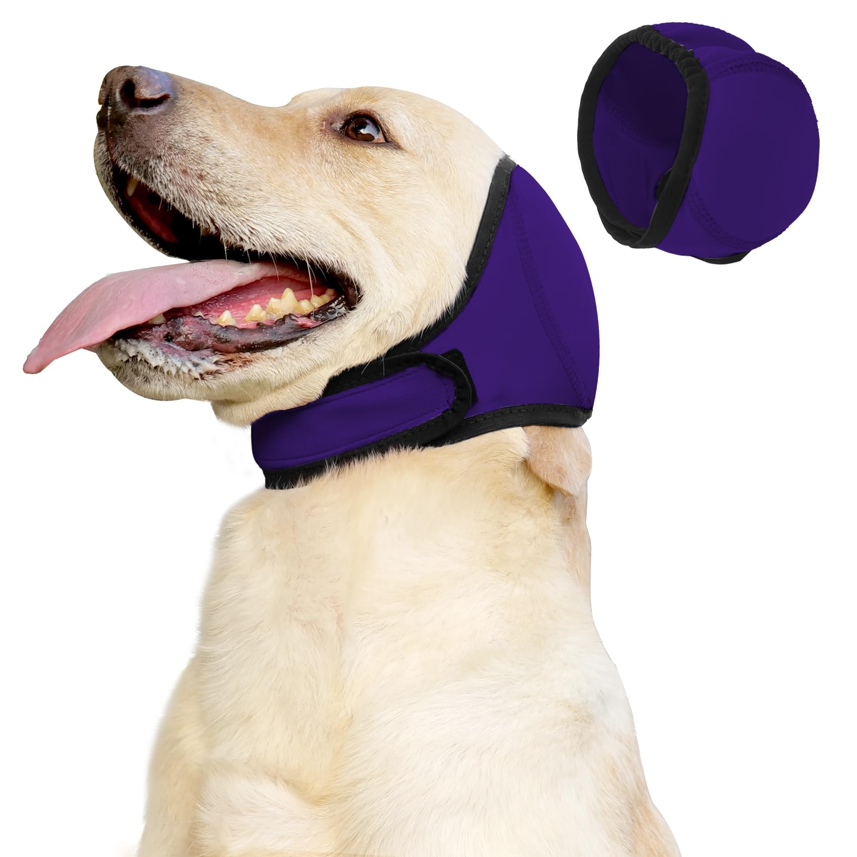 JOHNBOLIN dog ear muffs reduce noise anxiety during fireworks.