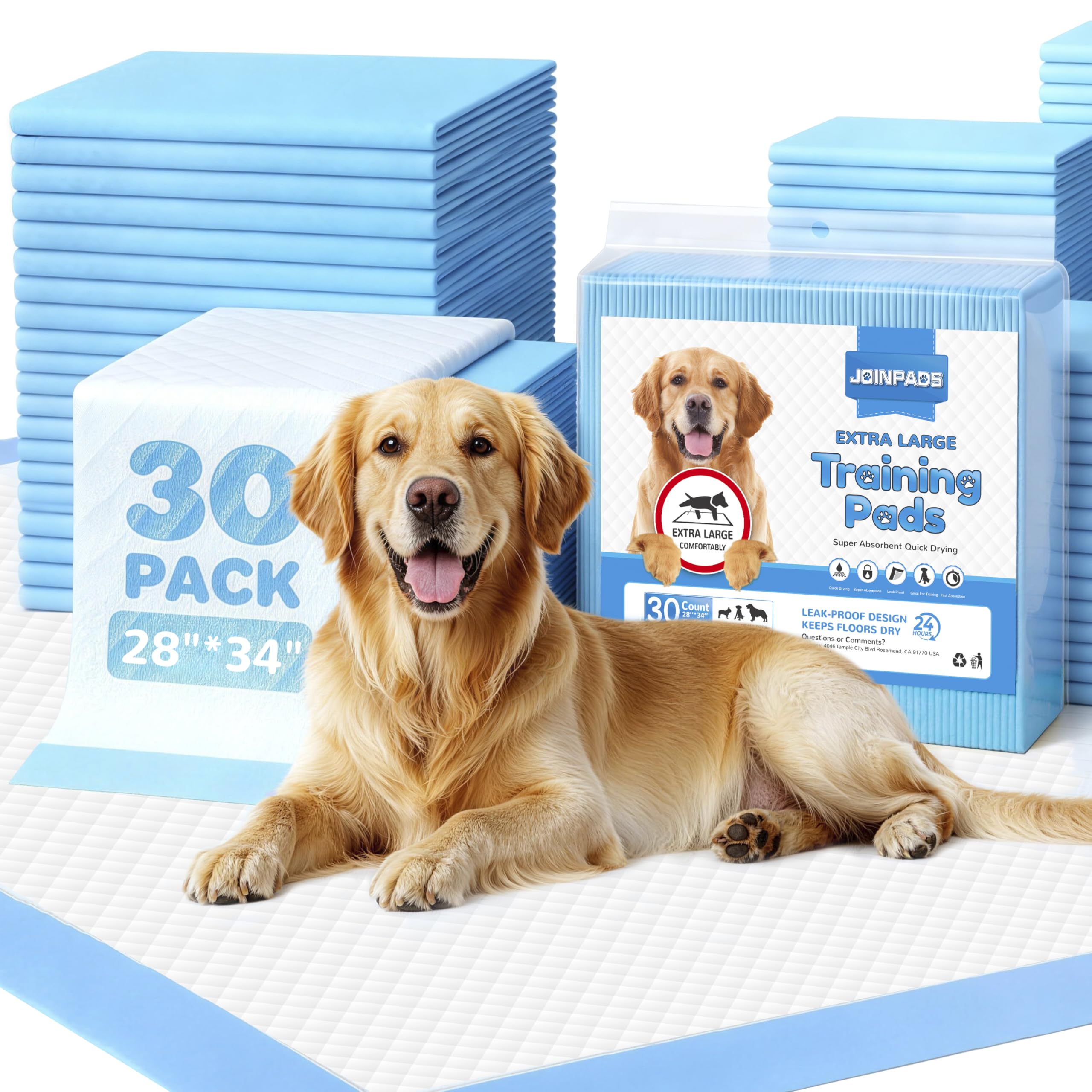 JOINPADS XL dog pee pad with absorbent core for fast liquid containment.