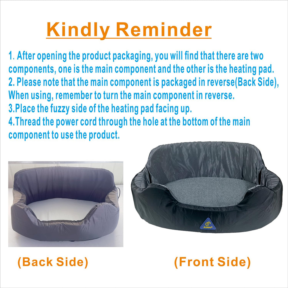JOJOPEPE waterproof non-slip base keeps the bed steady.