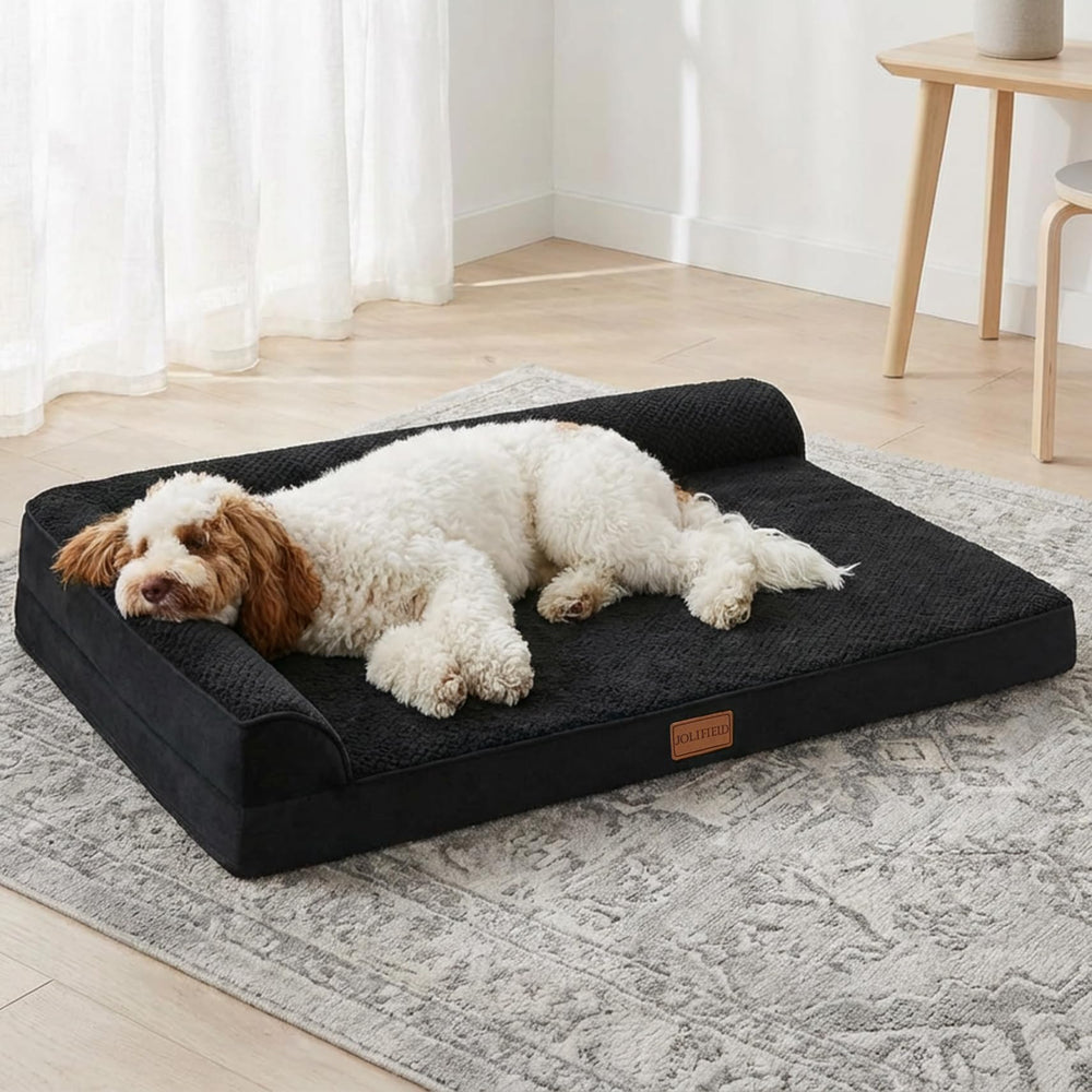 Jolifield orthopedic dog bed with egg crate foam for joint support