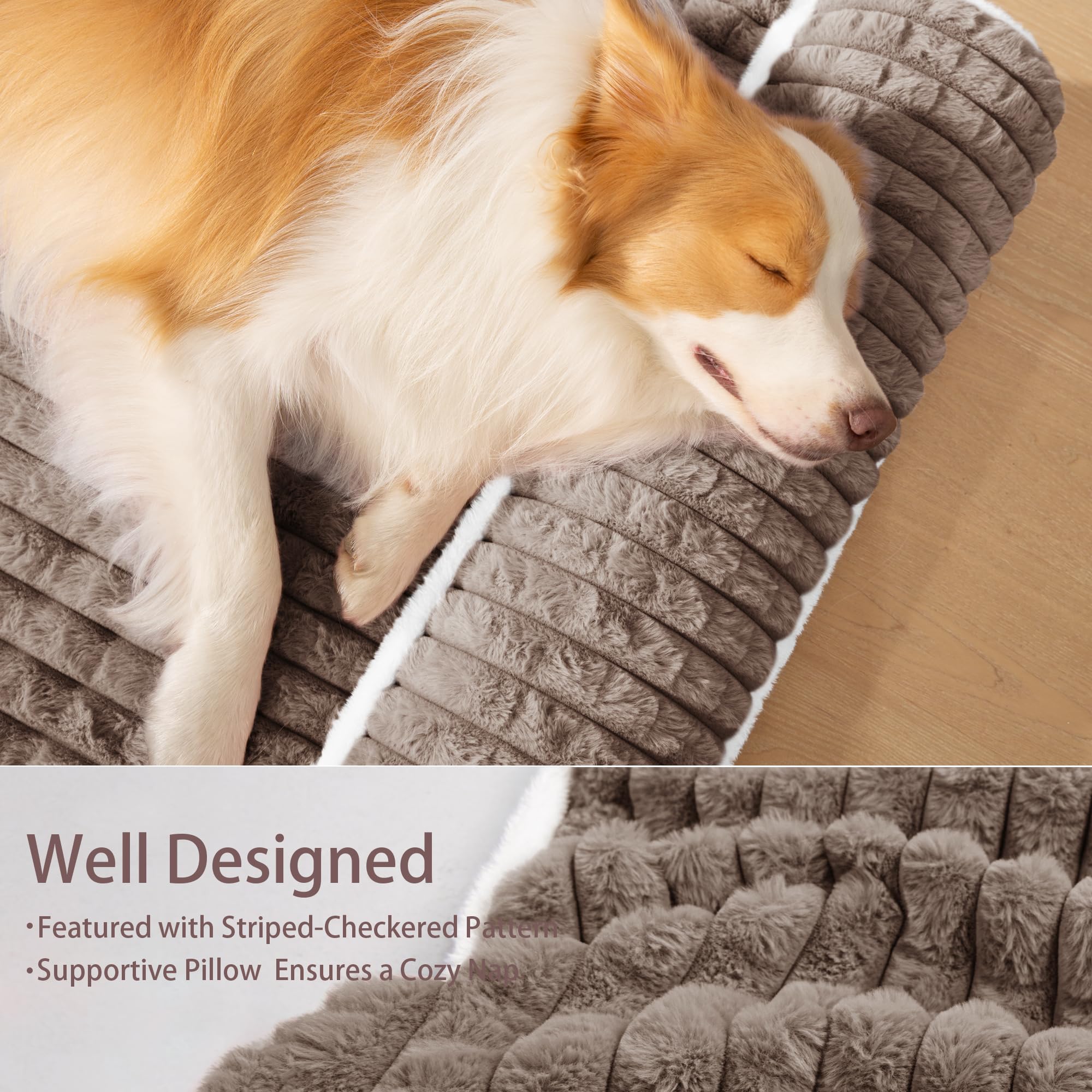 Jolifield Orthopedic XL dog bed non-slip bottom prevents sliding