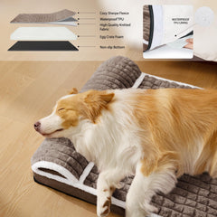 Jolifield Orthopedic XL dog bed waterproof cover protects against spills