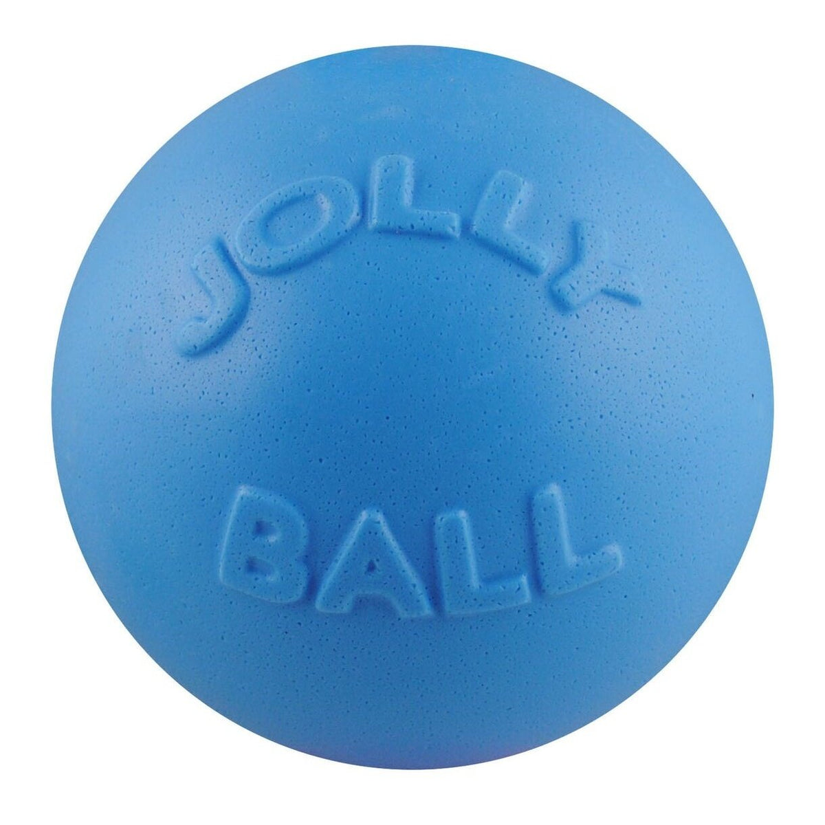 Jolly Pets Bounce-N-Play blueberry ball side view for outdoor fetch.