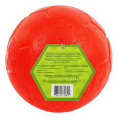 Jolly Pets Jolly Soccer Ball 8in texture-closeup shows pliable material.