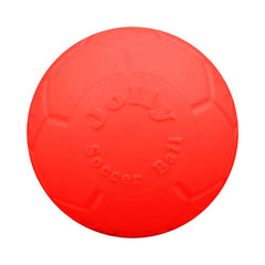 The large orange Jolly Pets ball floats for water retrieval and fetch.