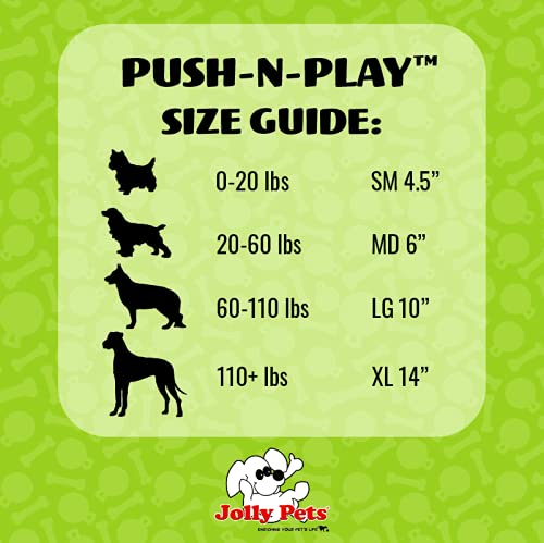Jolly Pets Push-N-Play Ball durable and fillable for added resistance challenges.