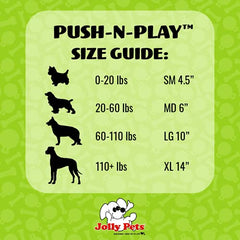 Jolly Pets Push-N-Play Ball durable and fillable for added resistance challenges.