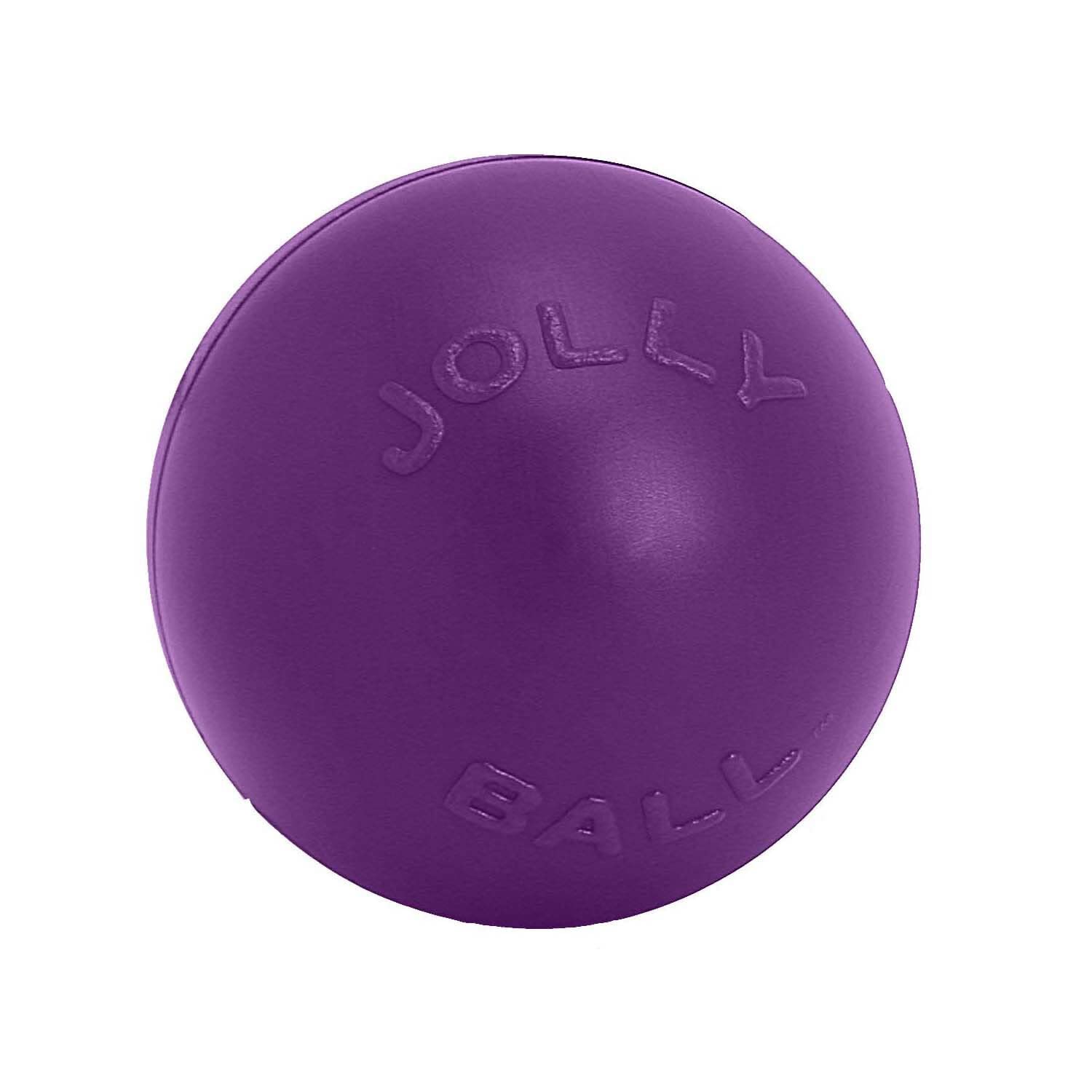 Jolly Pets Push-N-Play ball floating in water for splashy fun.