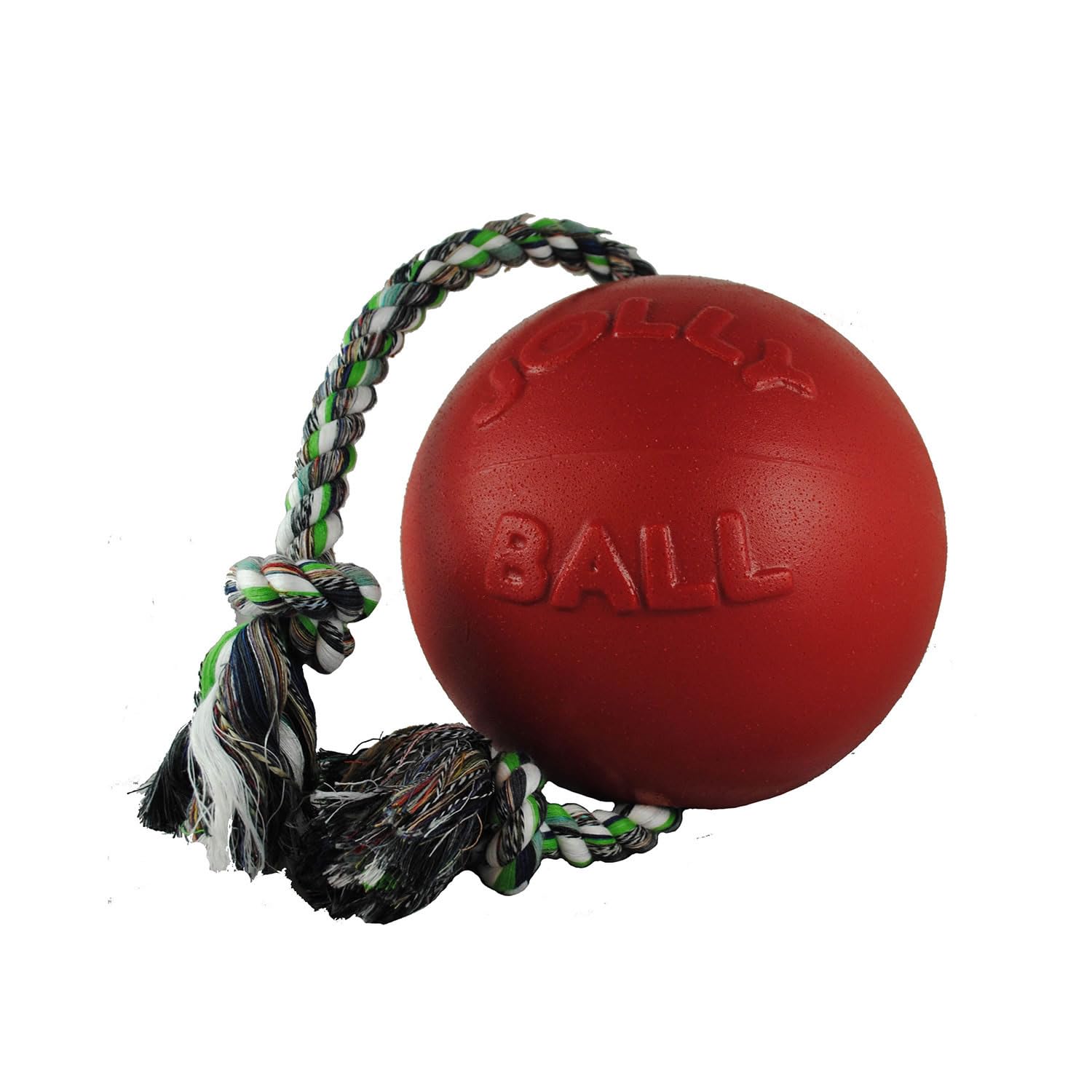 Jolly Pets Romp-n-Roll USA-made for durable backyard play.