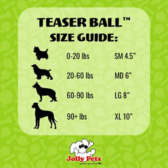 Jolly Pets Teaser Ball exterior grip supports lifting and chasing