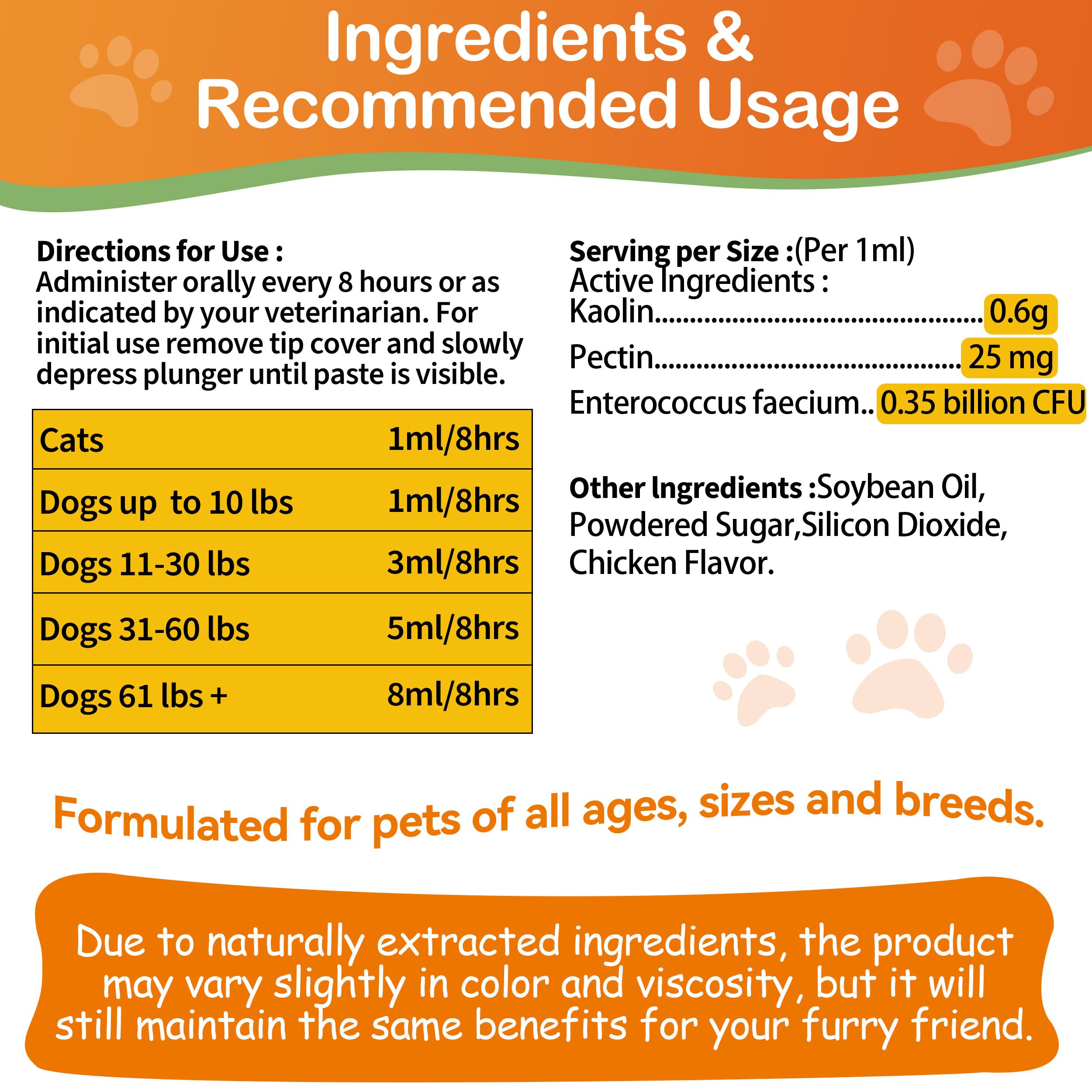 Jollyfit kaolin-pectin cat paste packaging highlights stool firming aid.