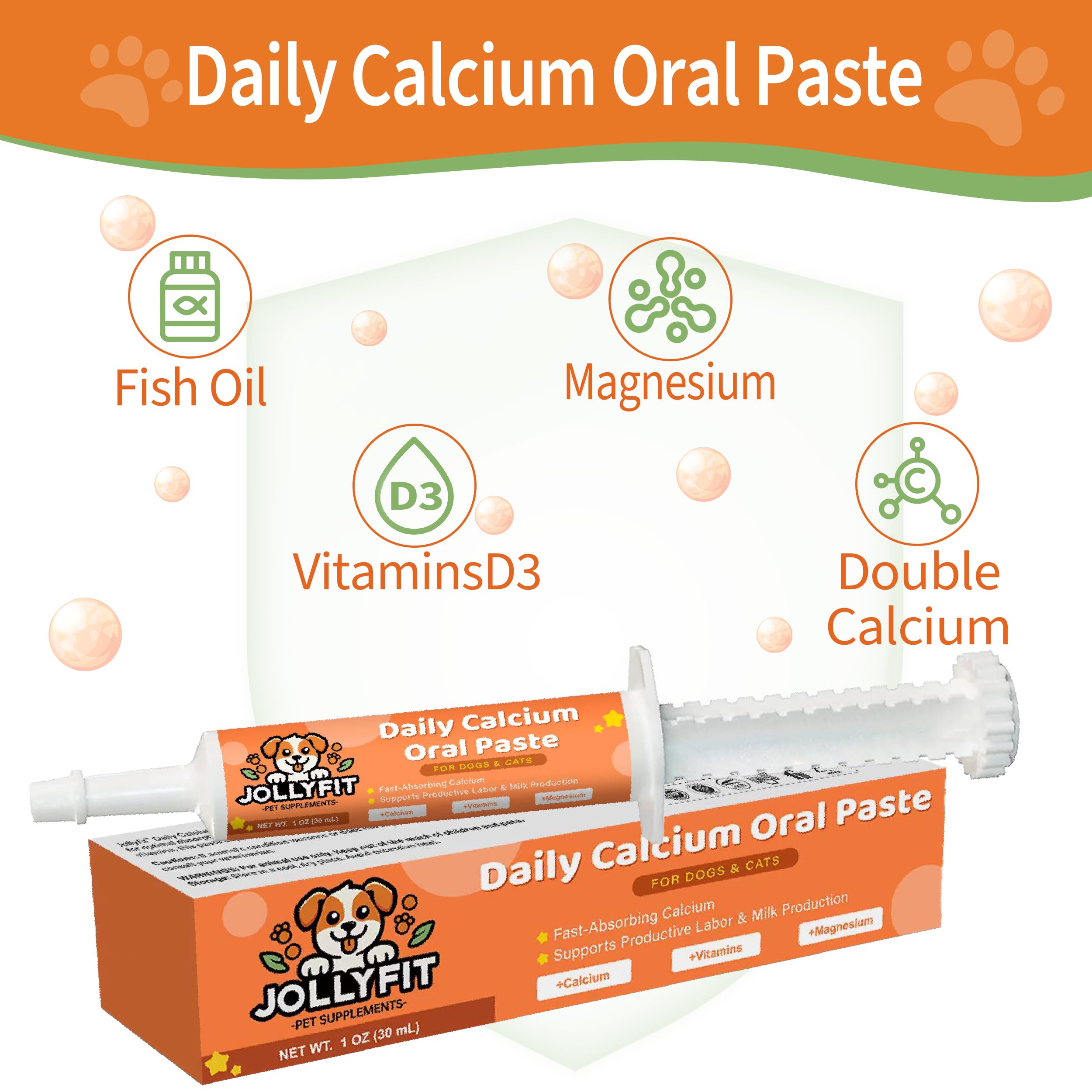 Jollyfit Oral Calcium syringe administration demonstrates direct application for labor support