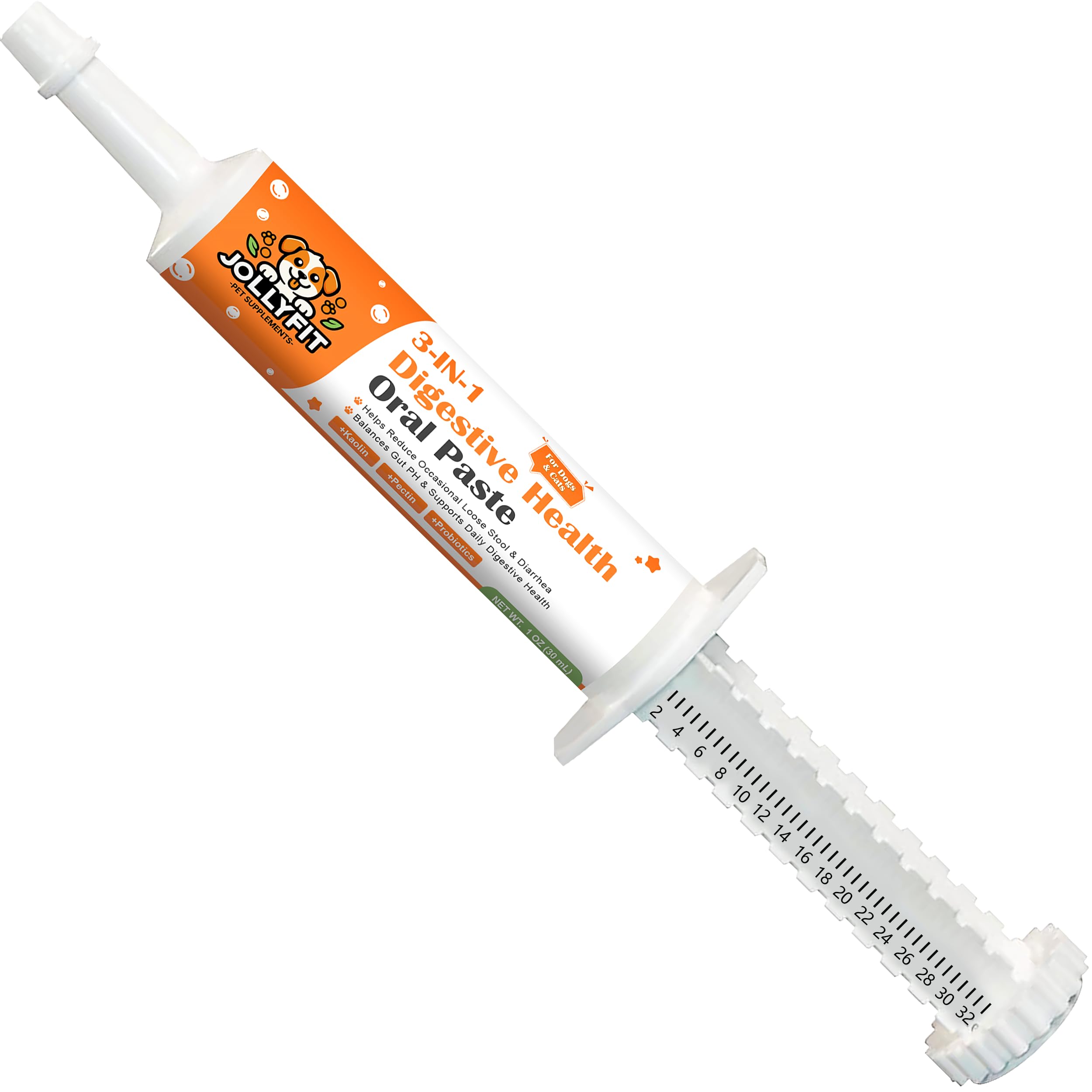 Jollyfit dosing guide for pets illustrates weight-based dosing.