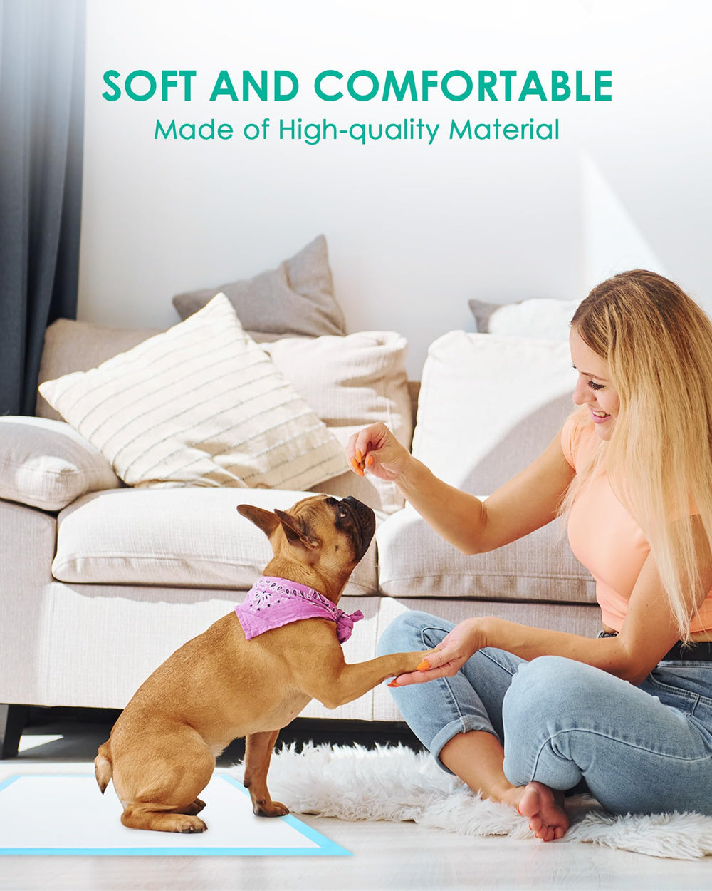 JollyMate Punny Pee Pads small-pets friendly design for cats and rabbits.