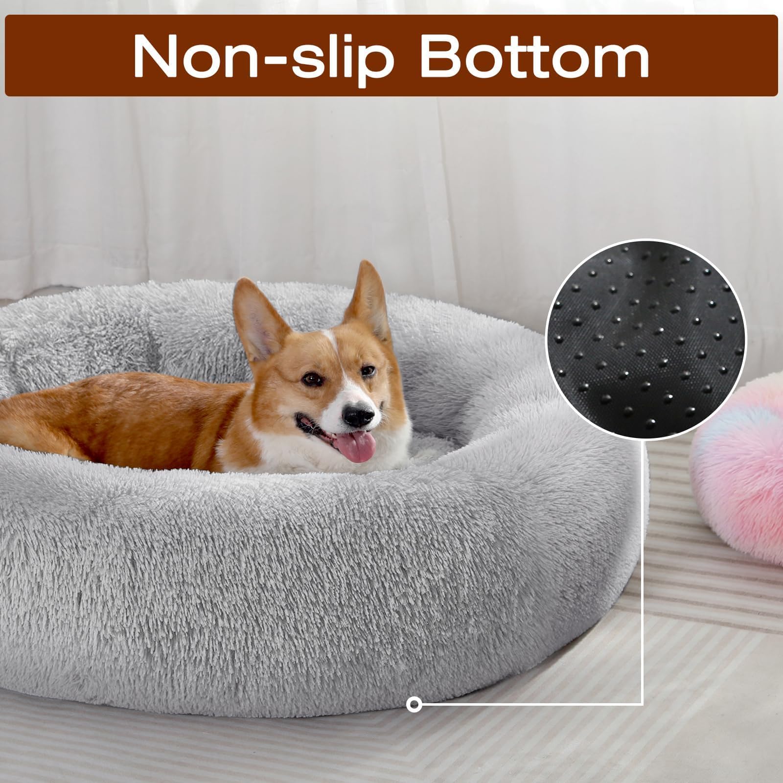 JOLLYVOGUE bed features headrest for neck support during naps.