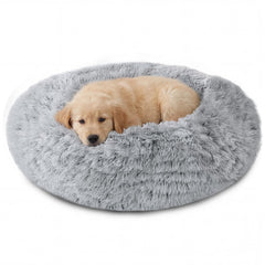JOLLYVOGUE calming donut bed 27-inch round nest for safe, plush naps