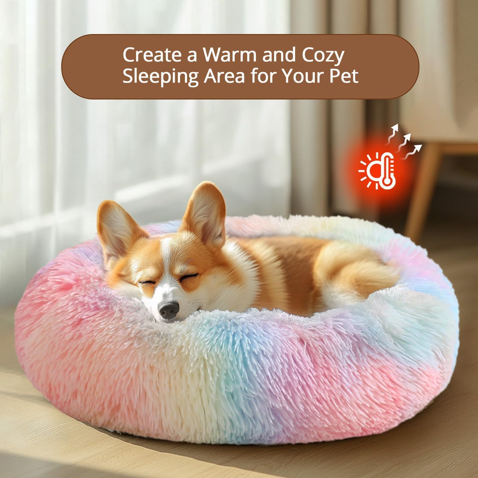 JOLLYVOGUE bed features deep crevices for burrowing and comforting security.