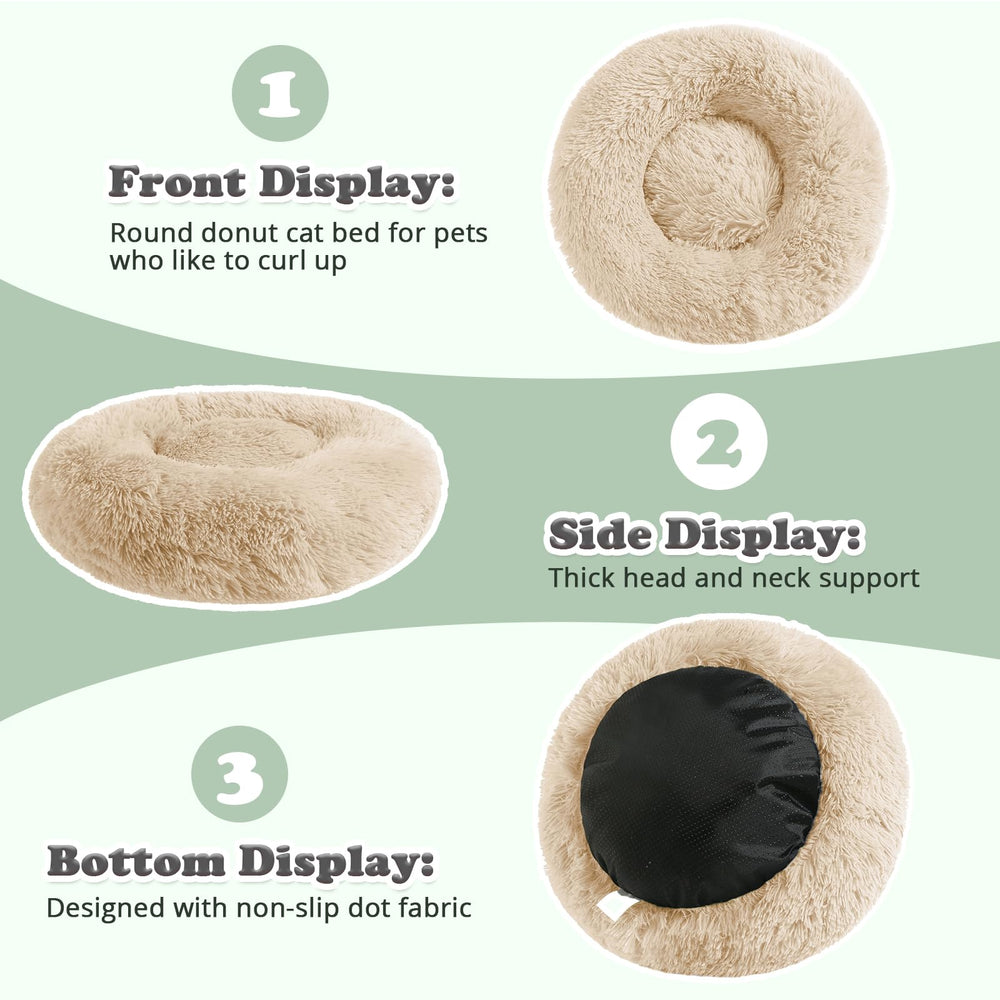 Machine washable cover on JOLLYVOGUE donut bed for easy cleaning
