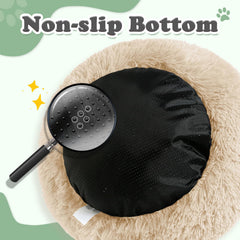 Non-slip bottom on JOLLYVOGUE donut bed keeps it in place