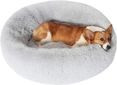 JOLLYVOGUE fluffy donut bed 30-inch for medium to large dogs.