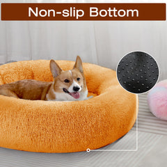 JOLLYVOGUE dog bed headrest and border provide security and neck support