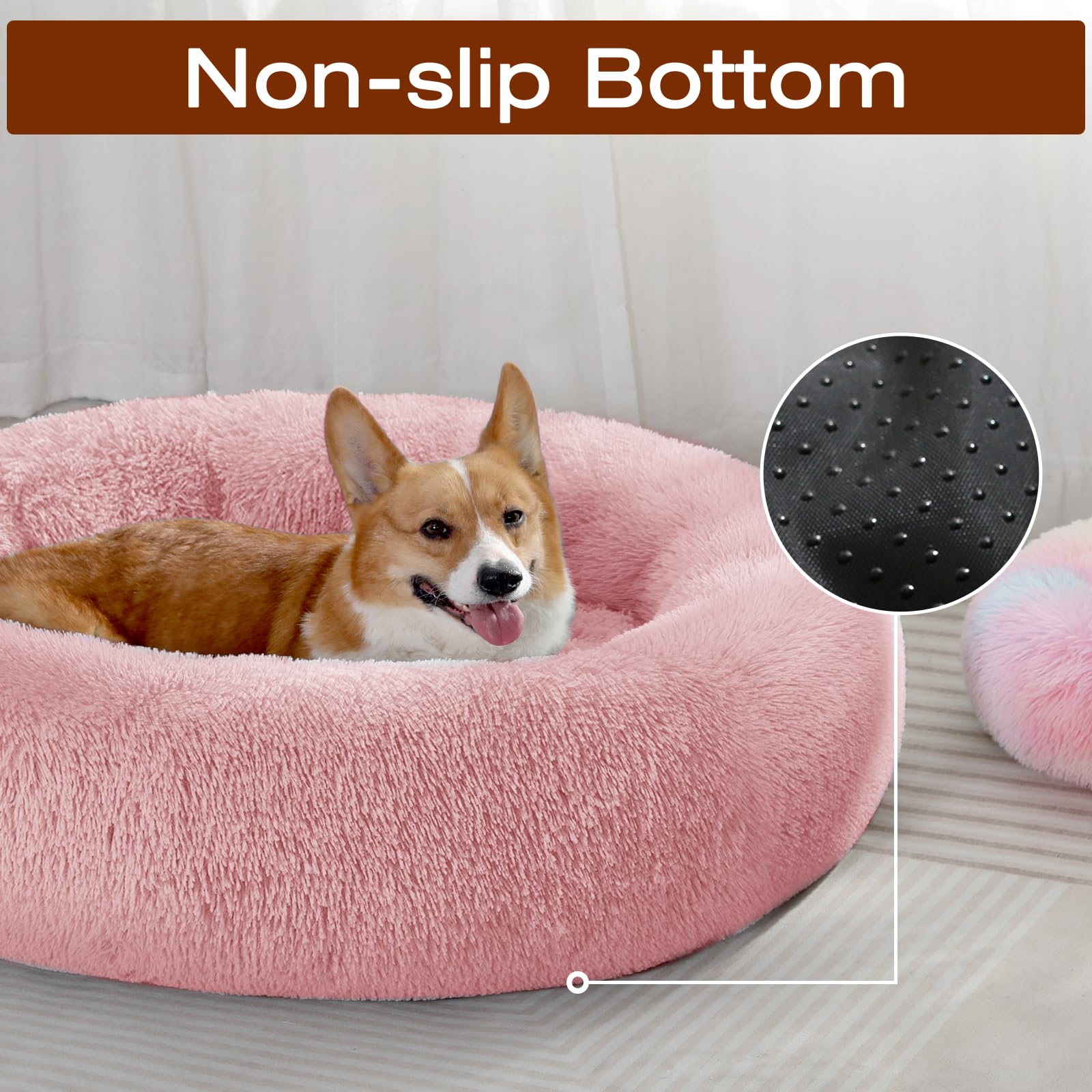 JOLLYVOGUE Donut Bed machine-washable for quick cleanup after adventures.