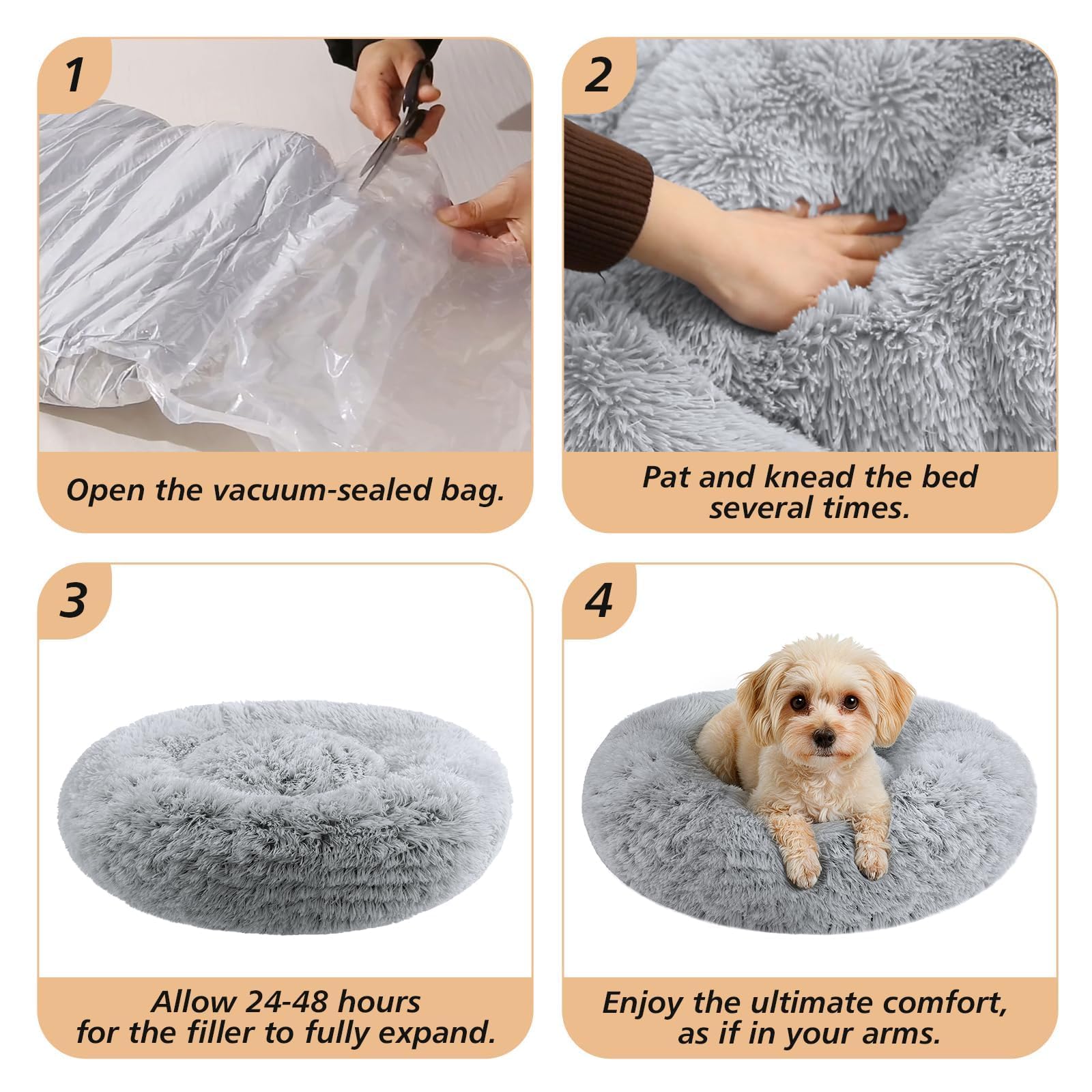 JOLLYVOGUE 31-inch bed suits dogs up to 45 lbs.