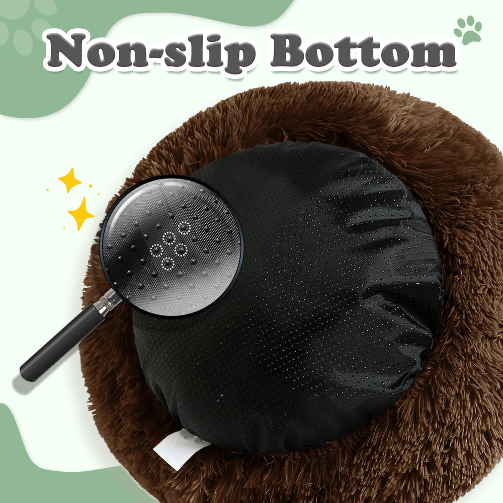JOLLYVOGUE donut bed with non-slip bottom for stable lounging