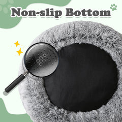 JOLLYVOGUE donut bed non-slip bottom keeps it steady