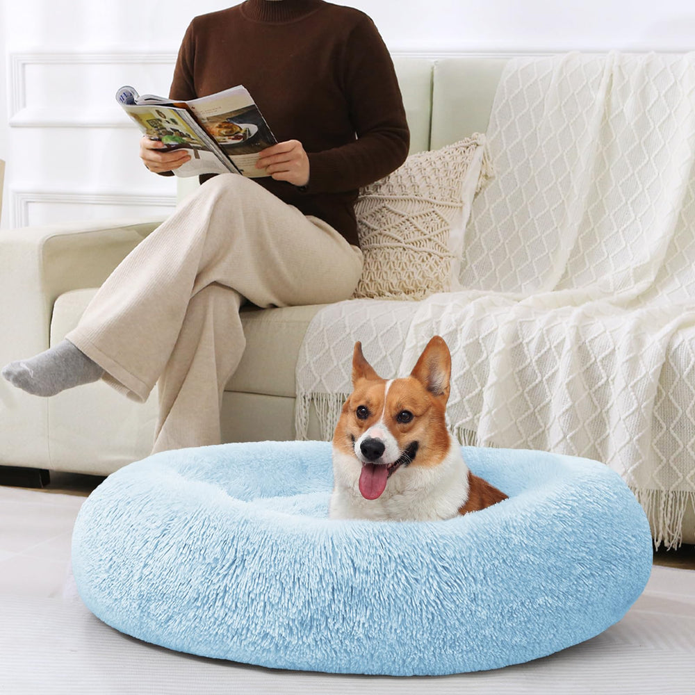 JOLLYVOGUE donut bed removable cover makes washing easy.