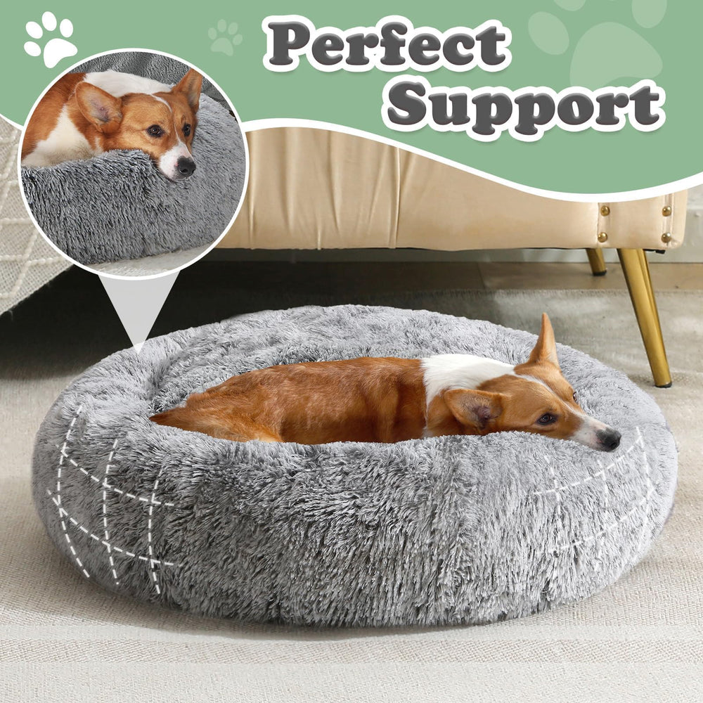 JOLLYVOGUE Donut Bed small dog sleeping for secure comfort