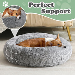 JOLLYVOGUE Donut Bed small dog sleeping for secure comfort