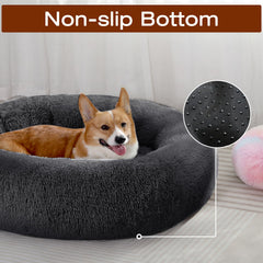 JOLLYVOGUE donut bed warm and inviting pet retreat